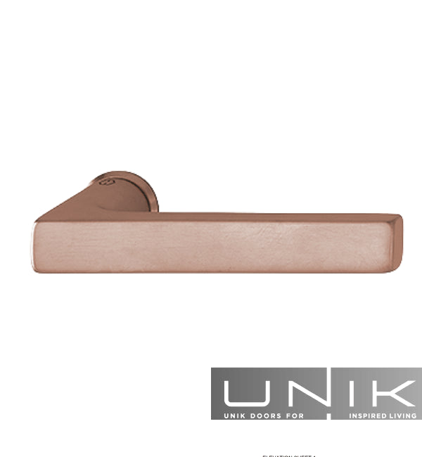 The HOPPE Dallas M1643/845 mini rose door handle set in satin black installed on a modern, light-colored door, demonstrating its sleek profile and how it complements a minimalist aesthetic.
Image 3
